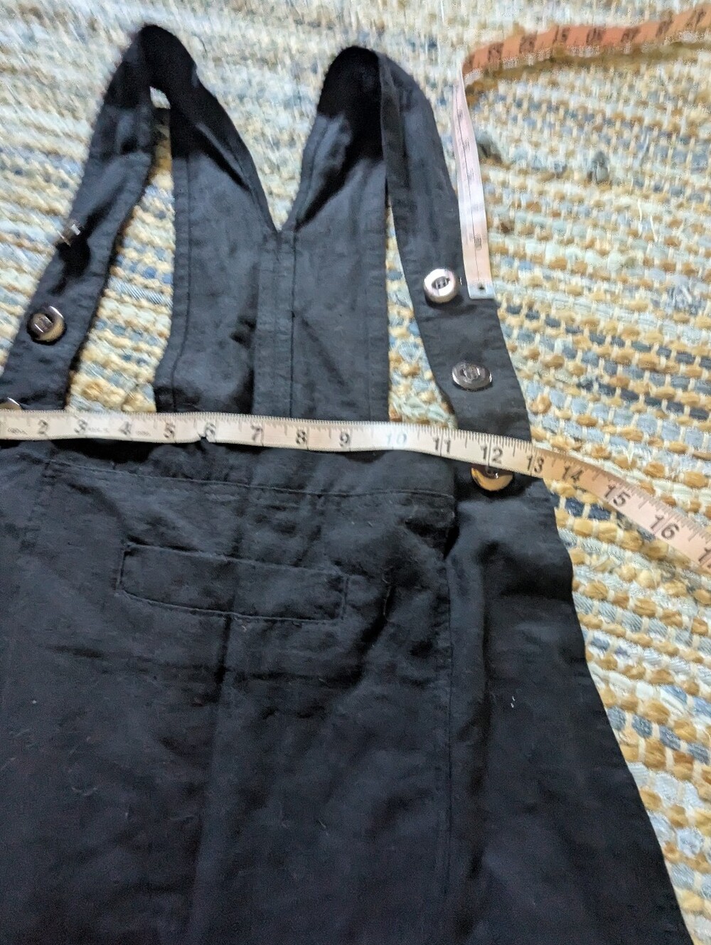 NWT Black Overalls L Jumpsuit Minimalist Casual Relaxed Adjustable Button Strap - Picture 7 of 15